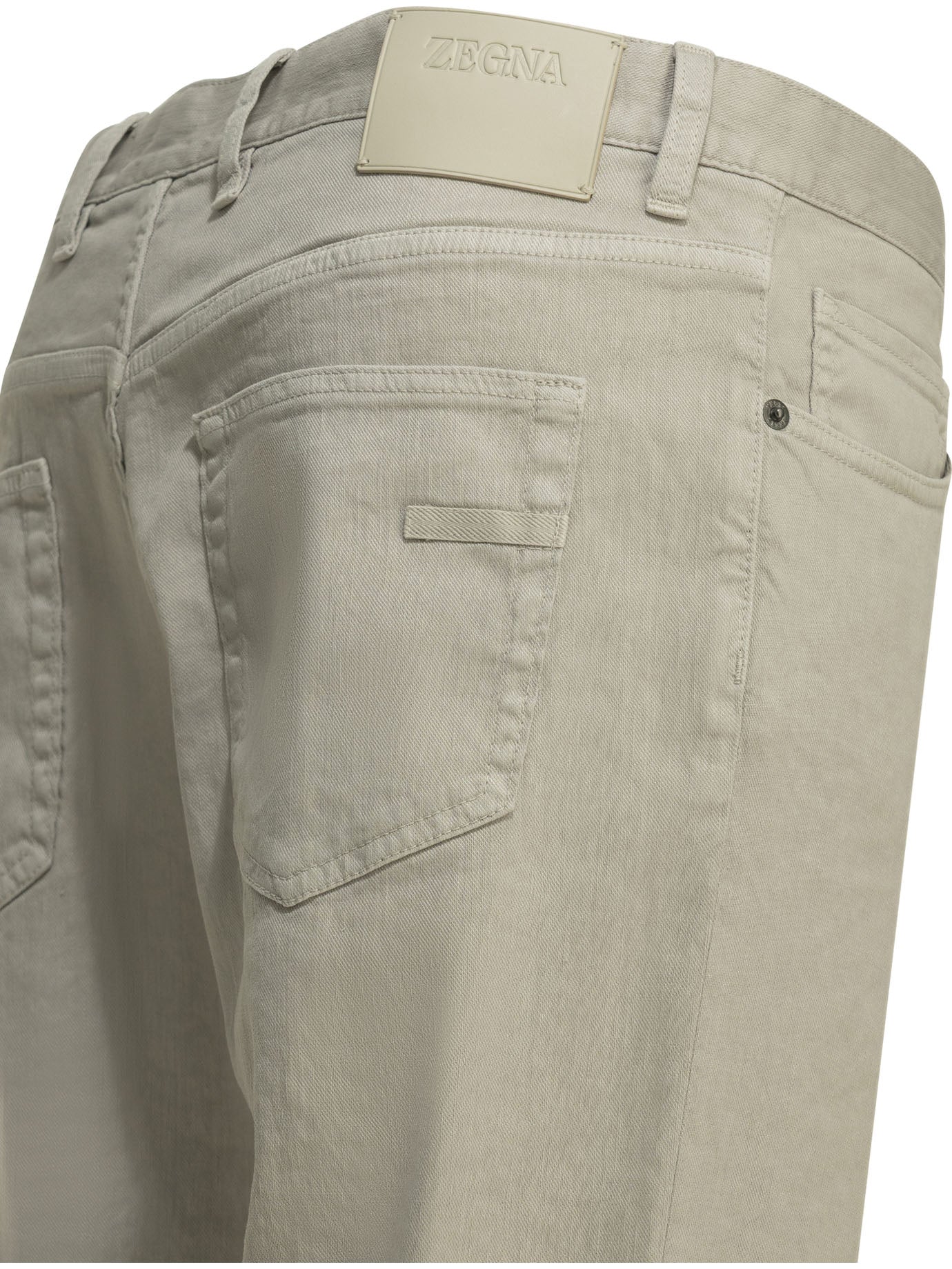 Zegna Roccia Straight Leg Jeans Grey Men