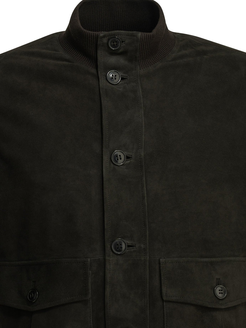 Zegna Suede Leather Jacket Brown Men