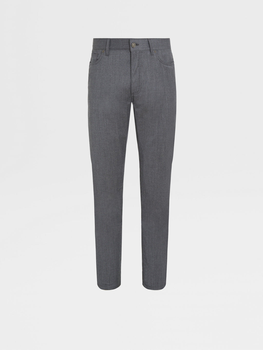 Grey Stone-washed Wool Roccia Pants
