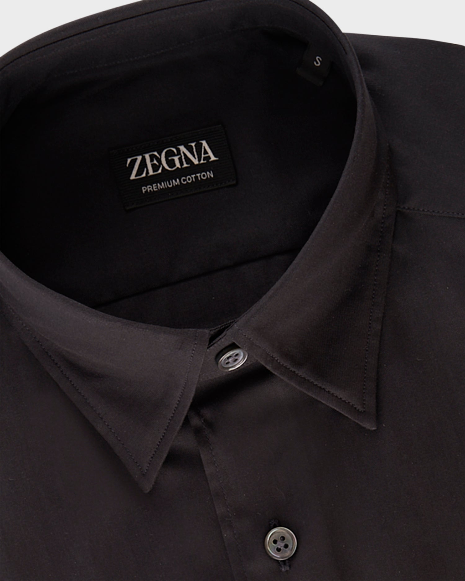 Black Premium Cotton Twill Shirt