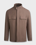 Dark Fawn Oasi Linen Overshirt