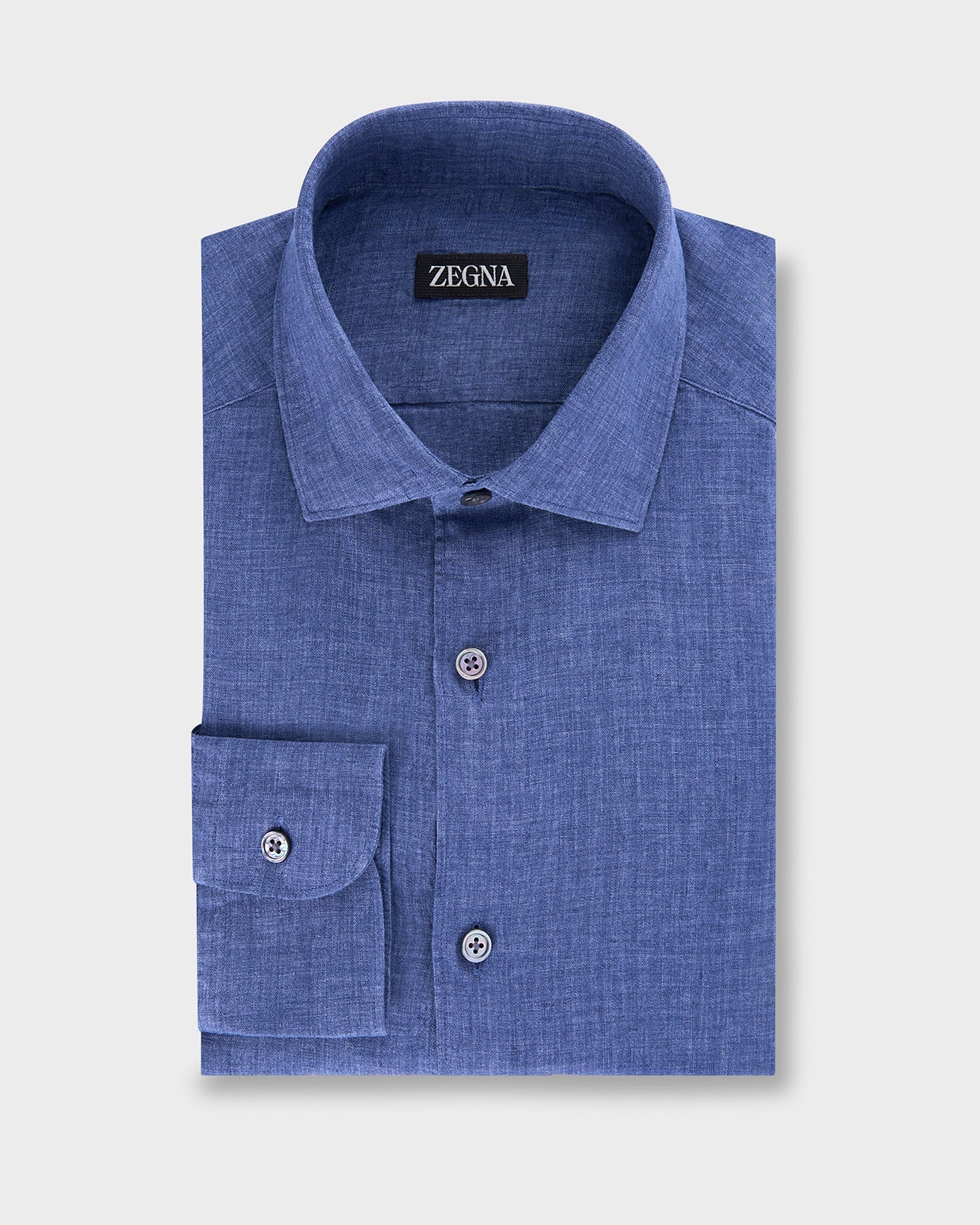 Mid Blue Linen Shirt