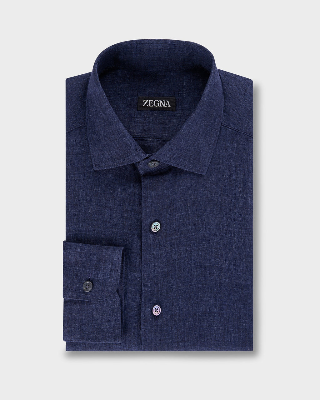 Dark Ink Blue Linen Shirt