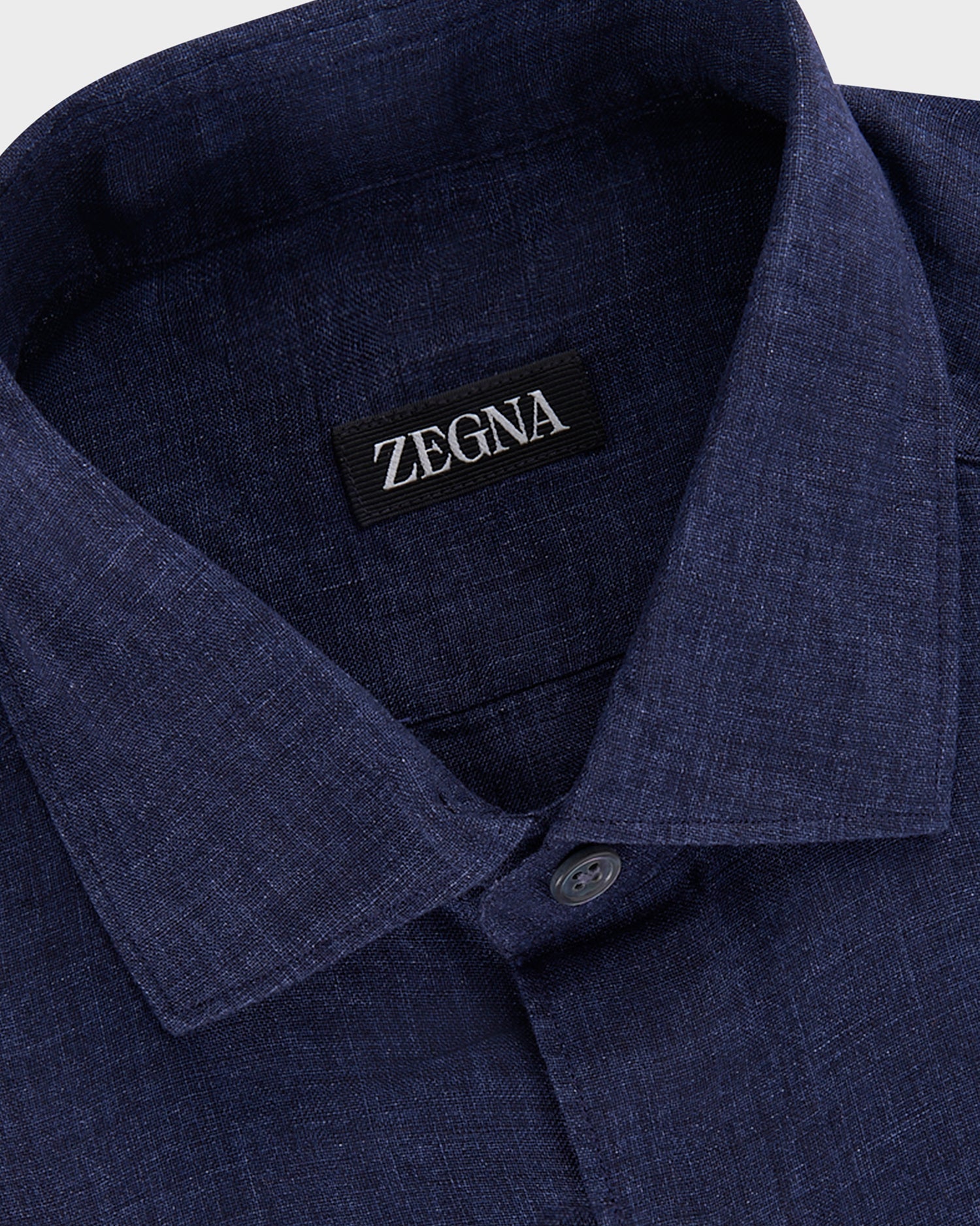 Dark Ink Blue Linen Shirt