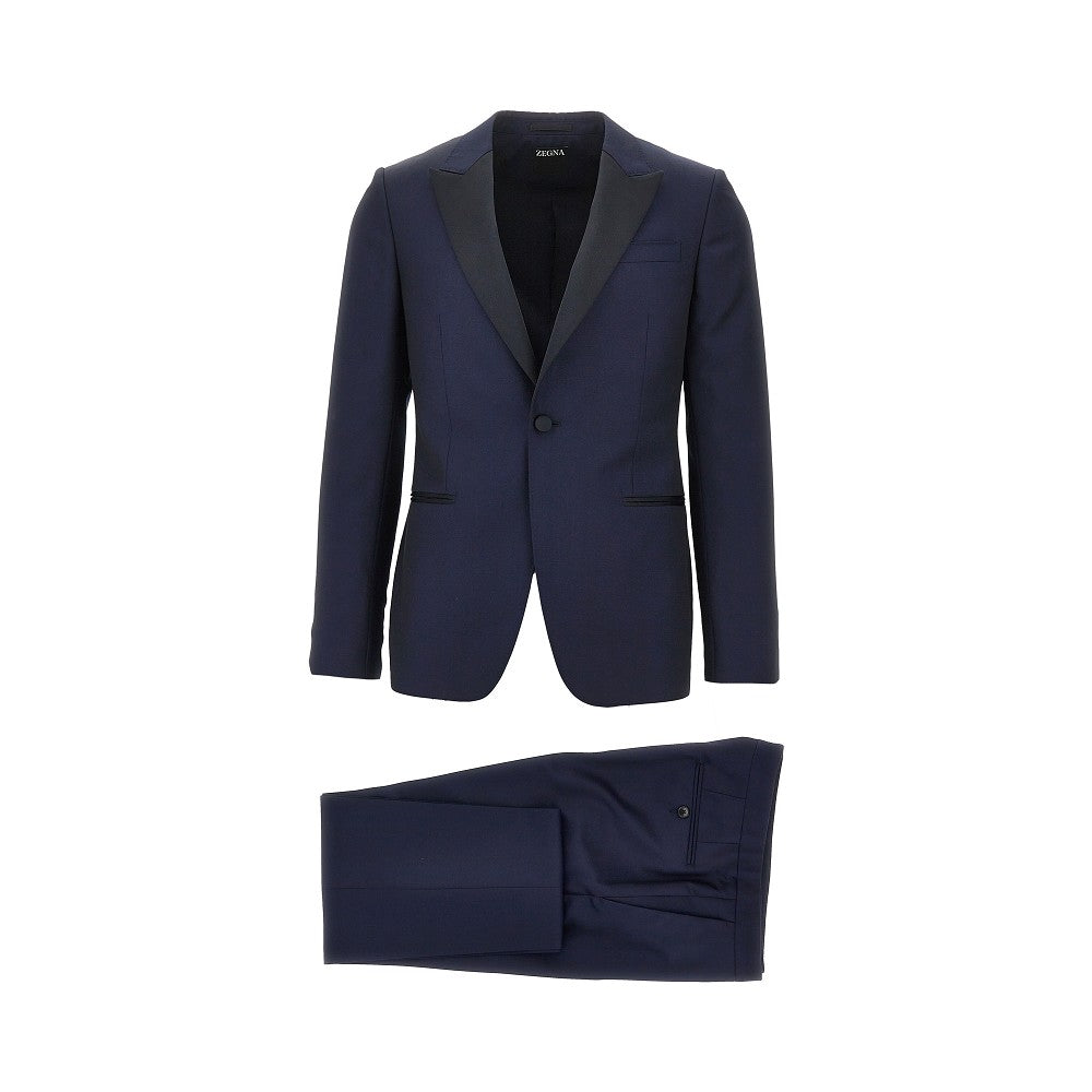 Zegna Wool Mohair Evening Suit Blue Men