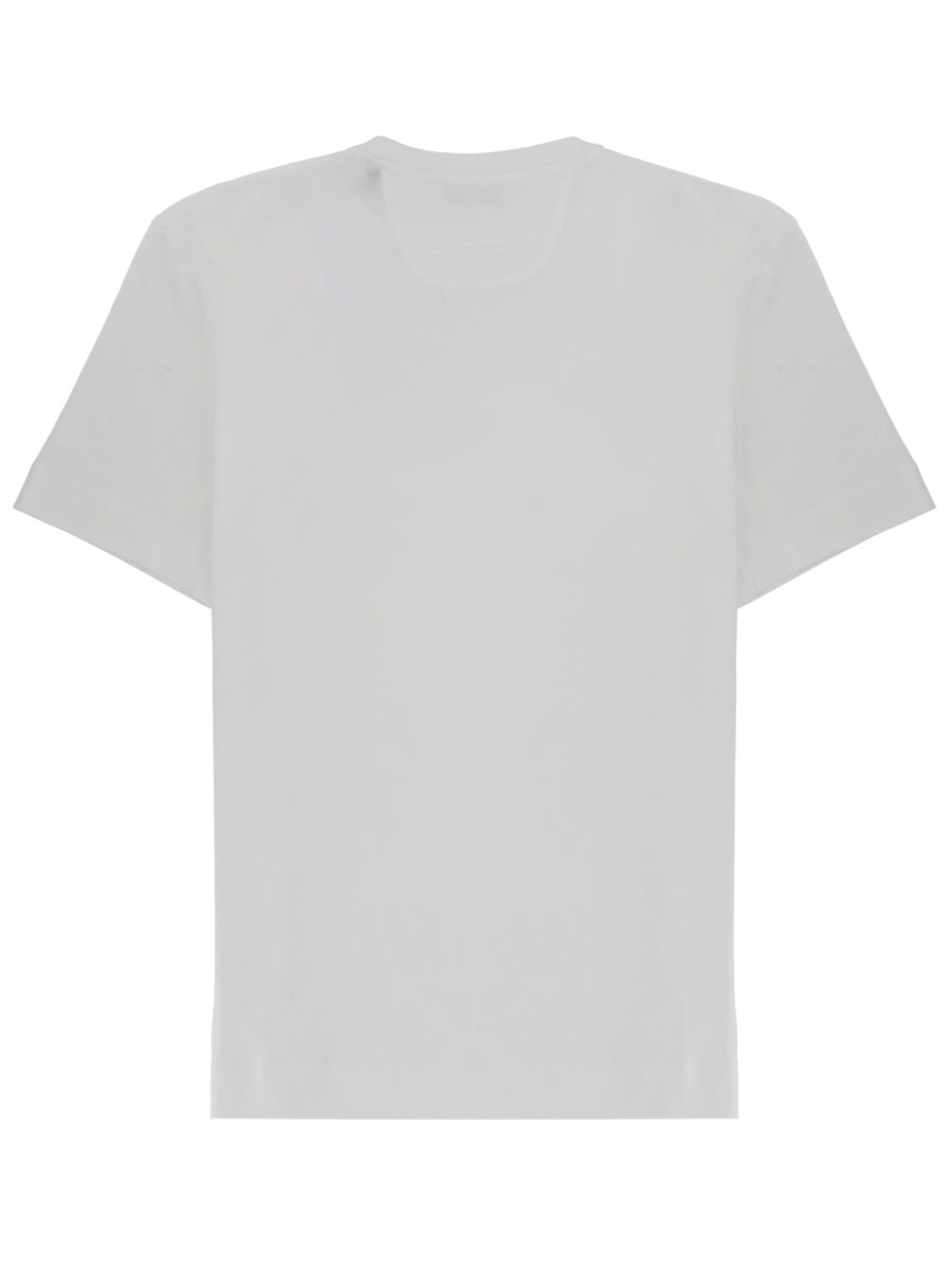 Neutrals Crew Neckline Subtle Chest Logo T-Shirt