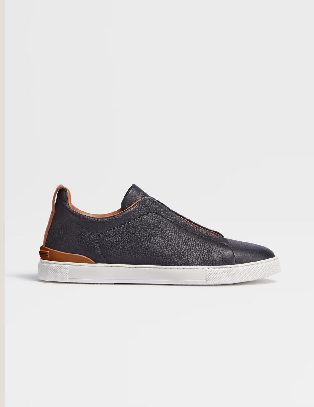 Triple Stitch Sneakers | Black Deerskin