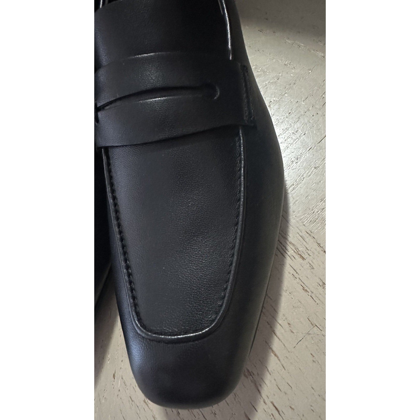 New $1190 Ermenegildo Zegna Reverse Construction Loafers Black 6.5 US/39.5 Eu