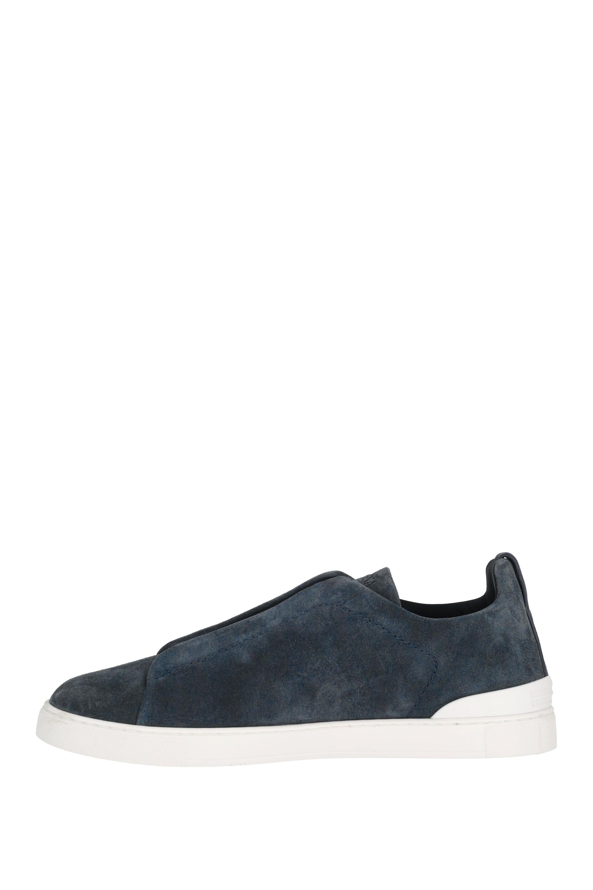 Sneakers Triple Stitch in camoscio