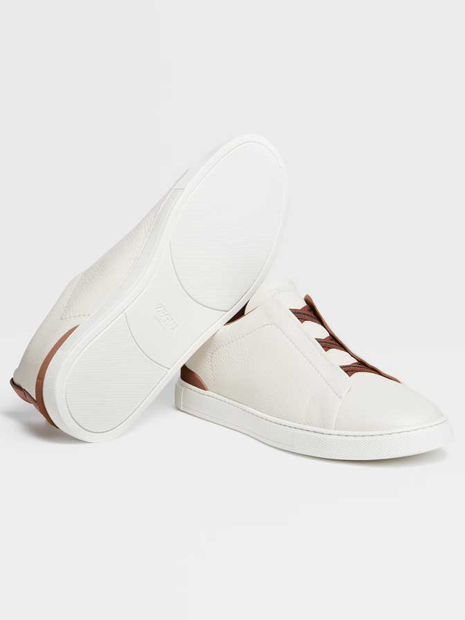 Triple Stitch Sneakers | Off White Deerskin