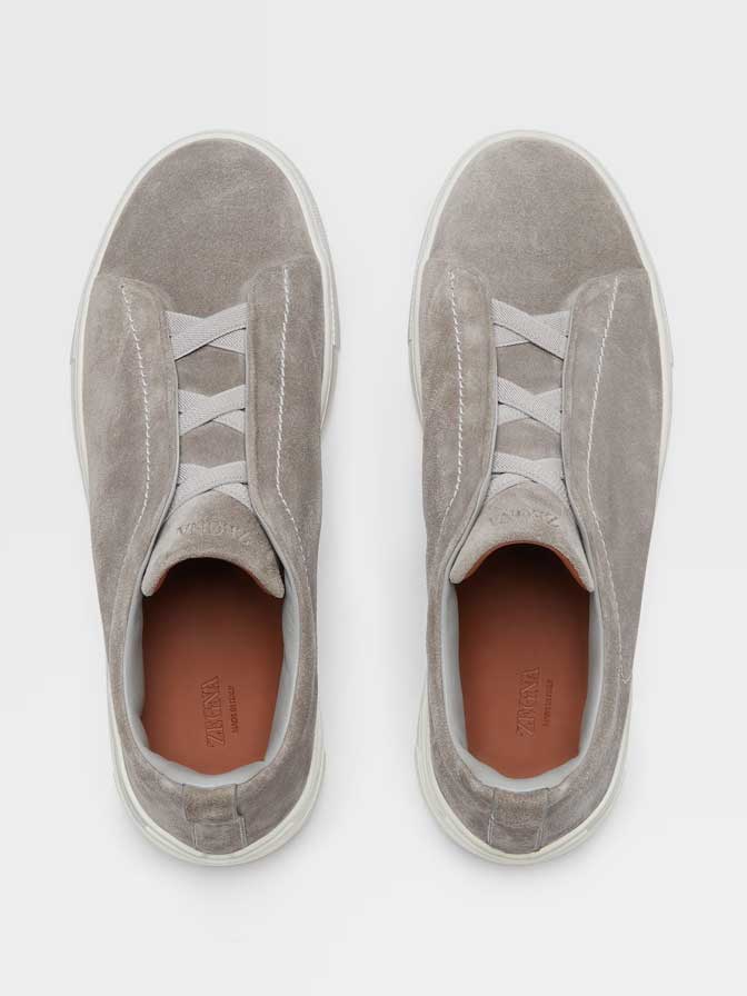 Triple Stitch Sneakers| Grey Suede