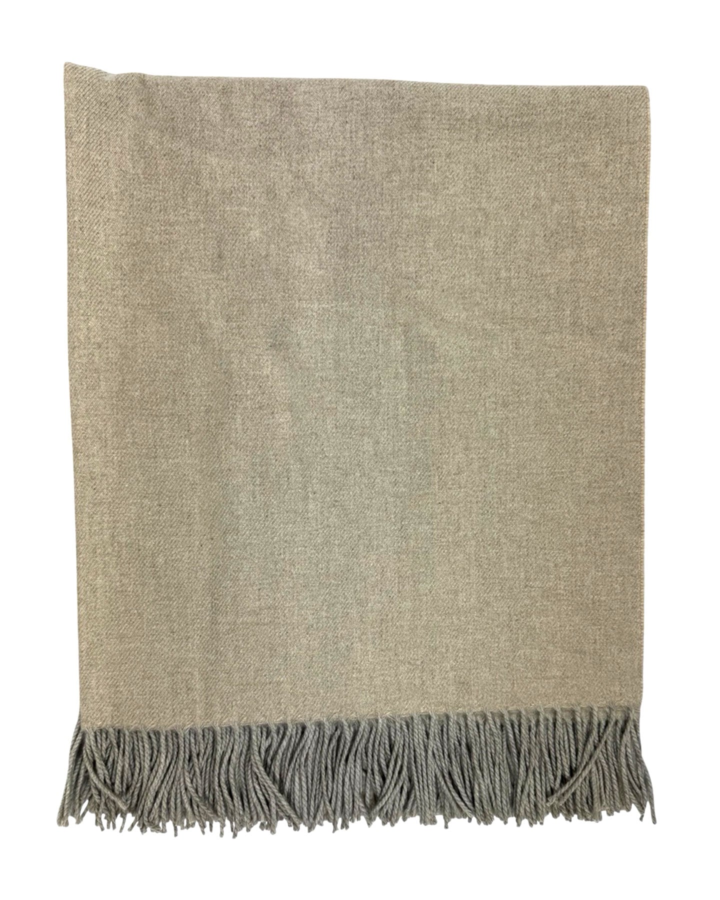Tessitura Di Novara Cashmere Throw Blanket Beige Gray - Zegna Fabrics FINAL SALE