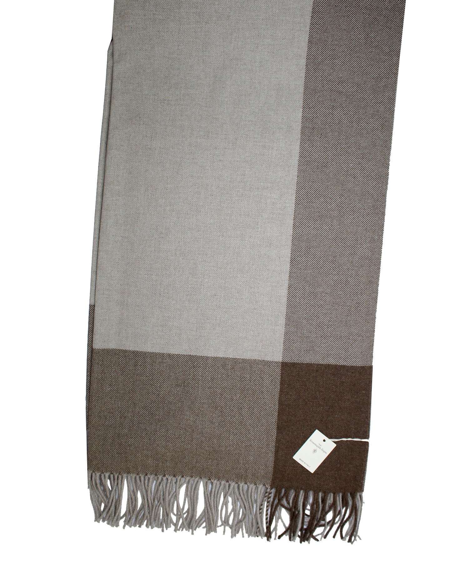 Tessitura Di Novara Cashmere Throw Blanket Brown Beige - Zegna Fabrics SALE