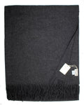 Tessitura Di Novara Cashmere Throw Blanket Dark Gray - Zegna Fabrics SALE