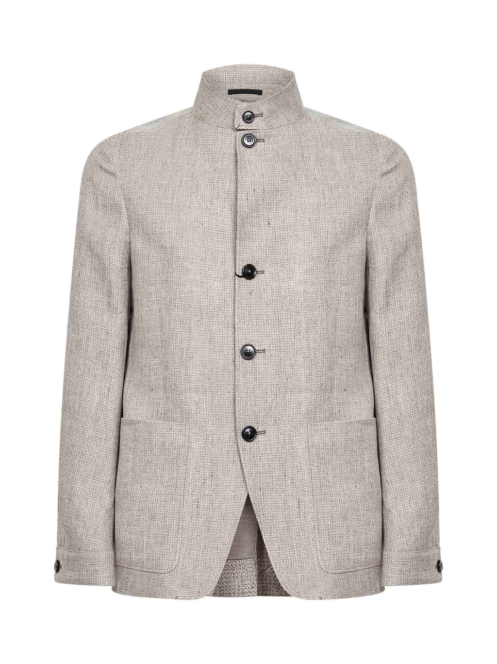 Zegna Men Medium Brown Il Conte Oasi Linen Jacket