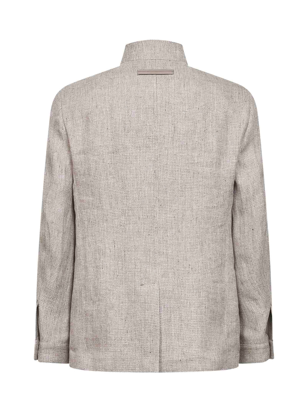 Zegna Men Medium Brown Il Conte Oasi Linen Jacket