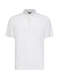 Zegna Men White Cotton And Silk Pique Polo Shirt