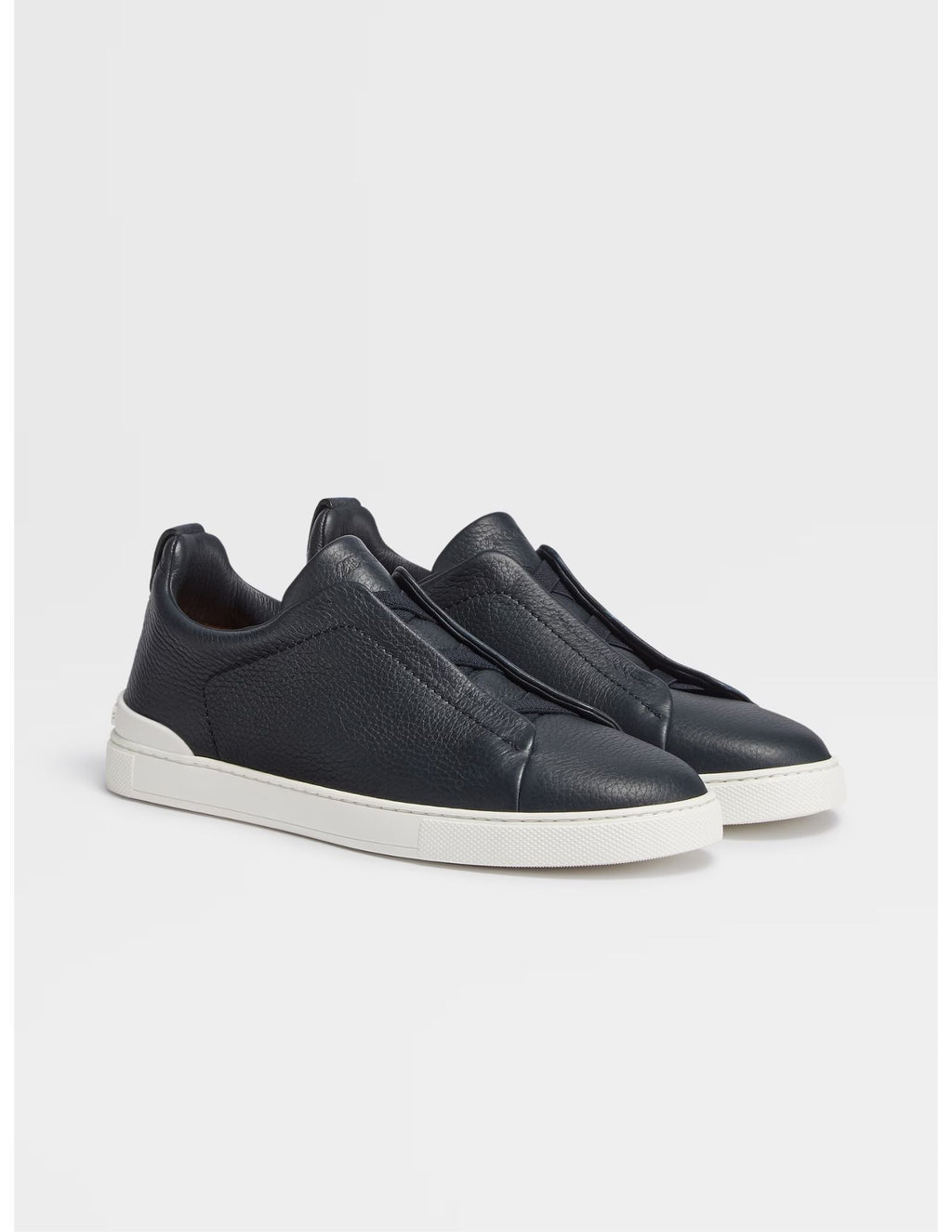 Triple Stitch Sneakers | Navy Blue Deerskin
