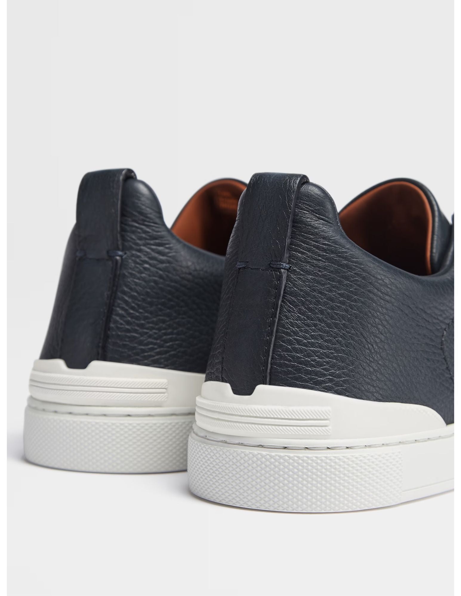 Triple Stitch Sneakers | Navy Blue Deerskin