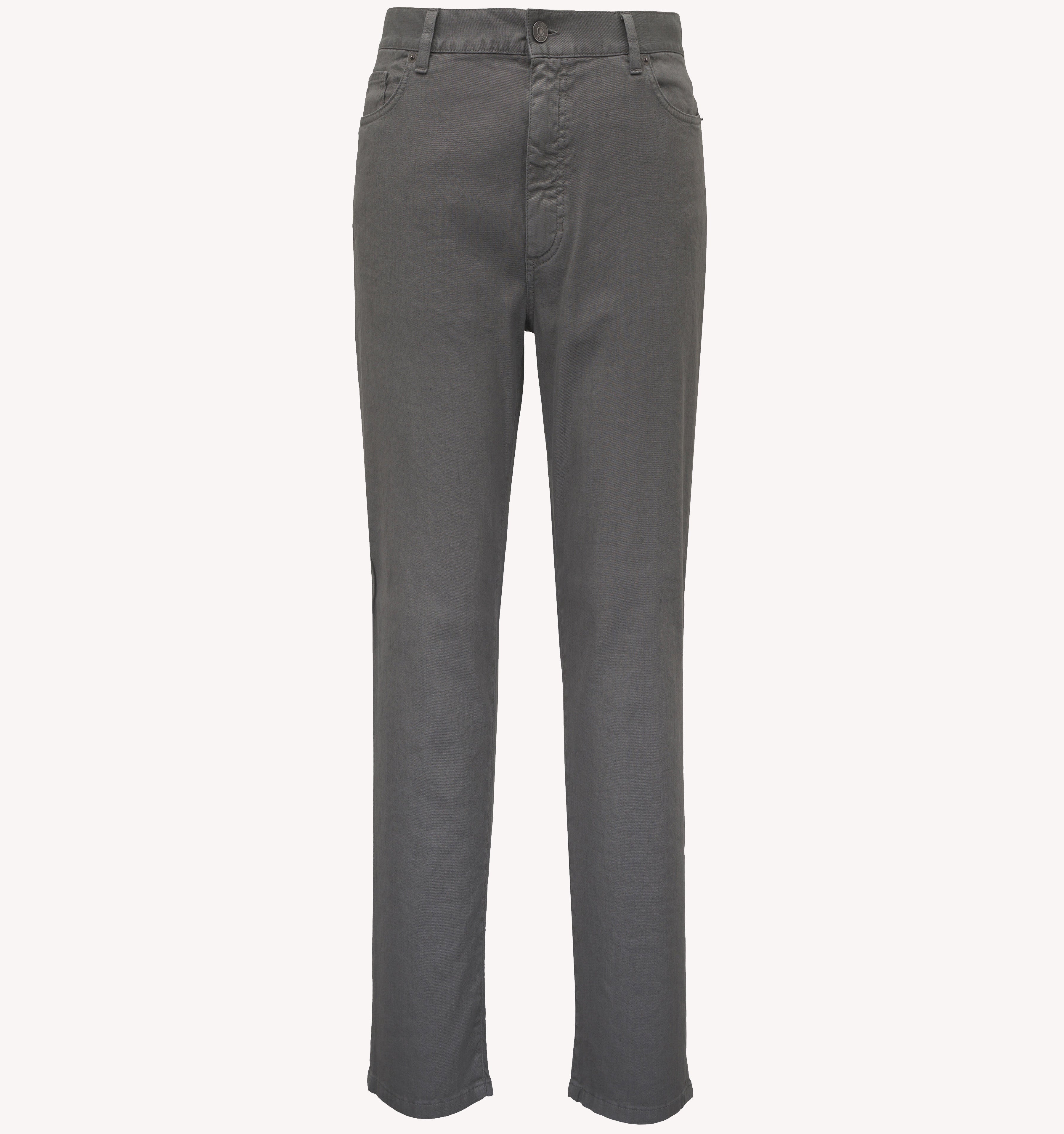 Zegna City 5-Pocket Pant in Dark Taupe
