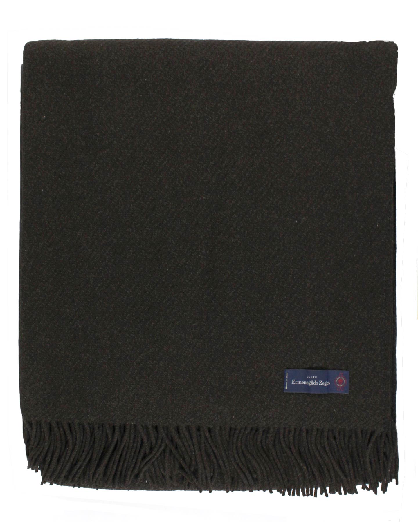 Ermenegildo Zegna Throw Blanket Dark Brown - Wool Cashmere Silk SALE