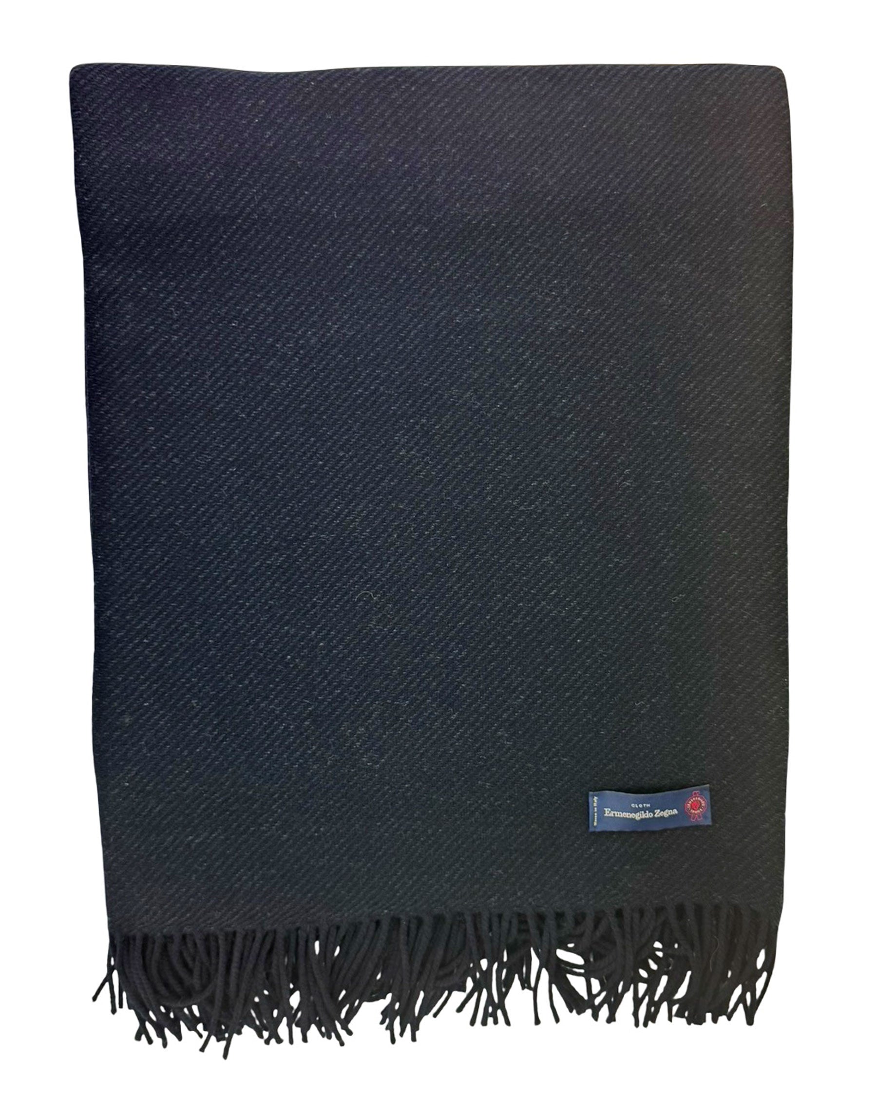 Ermenegildo Zegna Throw Blanket Dark Blue - Wool Cashmere