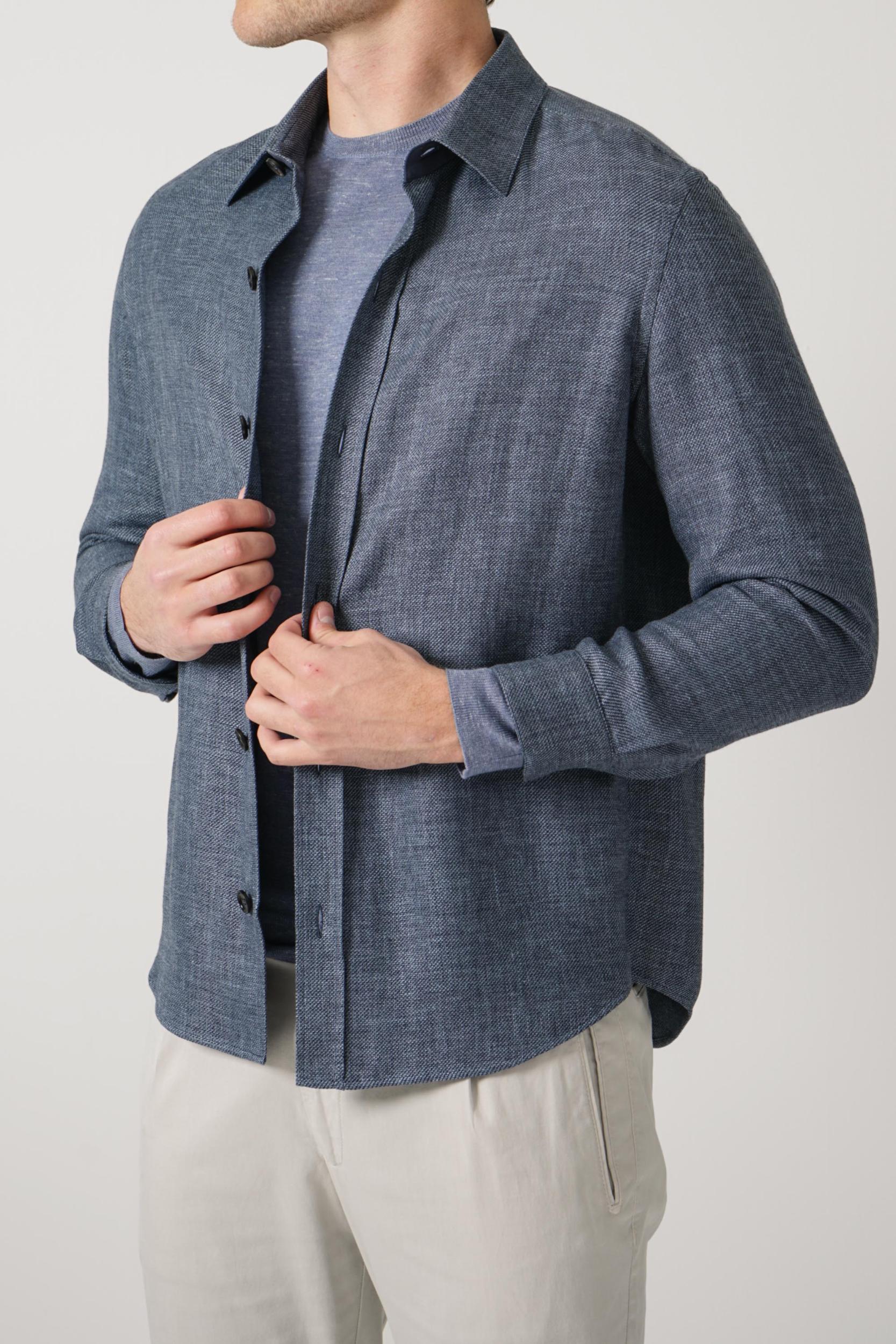 Zegna Cashmere Buttoned Jacket Dark Blue