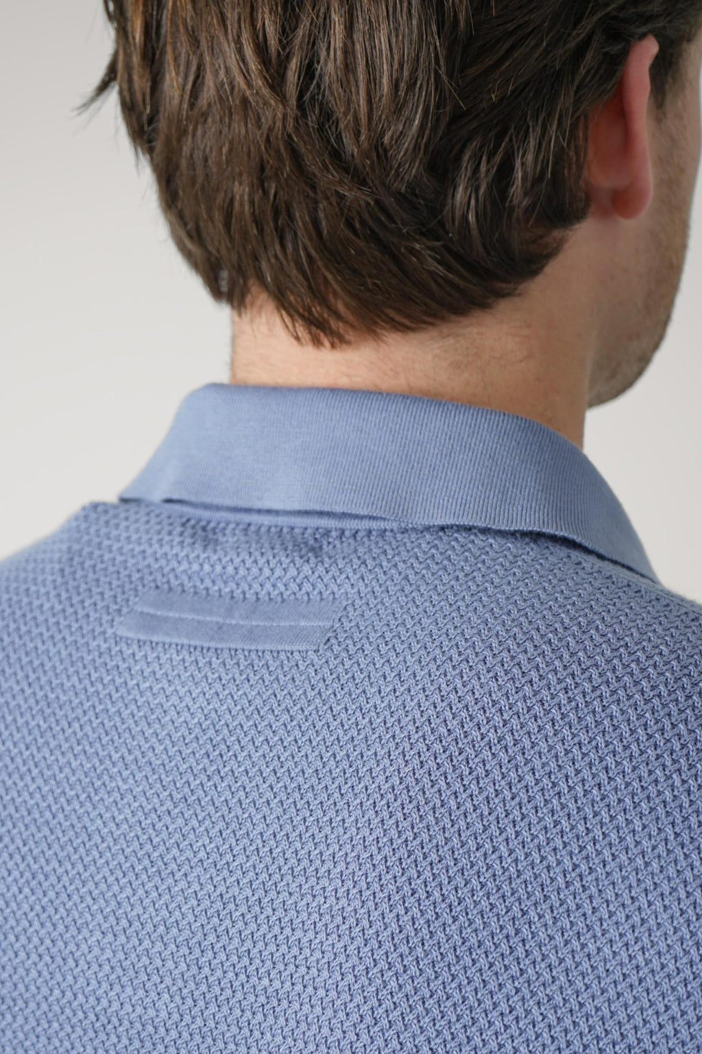 Zegna Knitted V-Neck Polo Lavendel