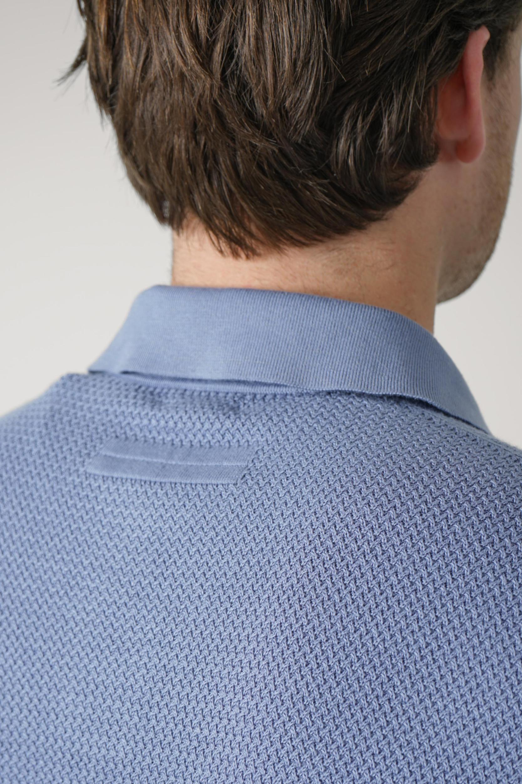 Zegna Knitted V-Neck Polo Lavendel