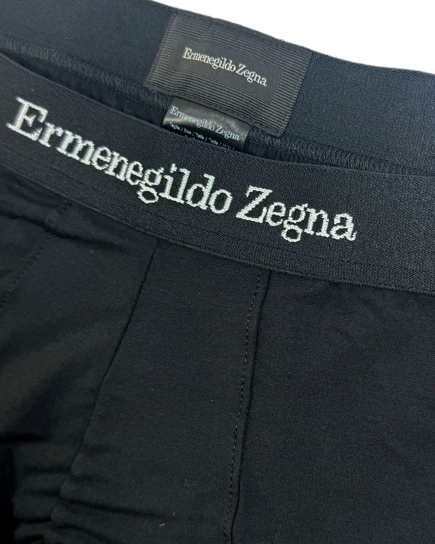 Ermenegildo Zegna Boxer Briefs Black Stretch Cotton Men Underwear XXXL