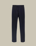 Pure Wool Side Fasten Trousers Navy
