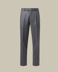 Pure Wool Side Fasten Trousers Grey