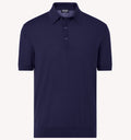 Zegna Knit Polo in Blue