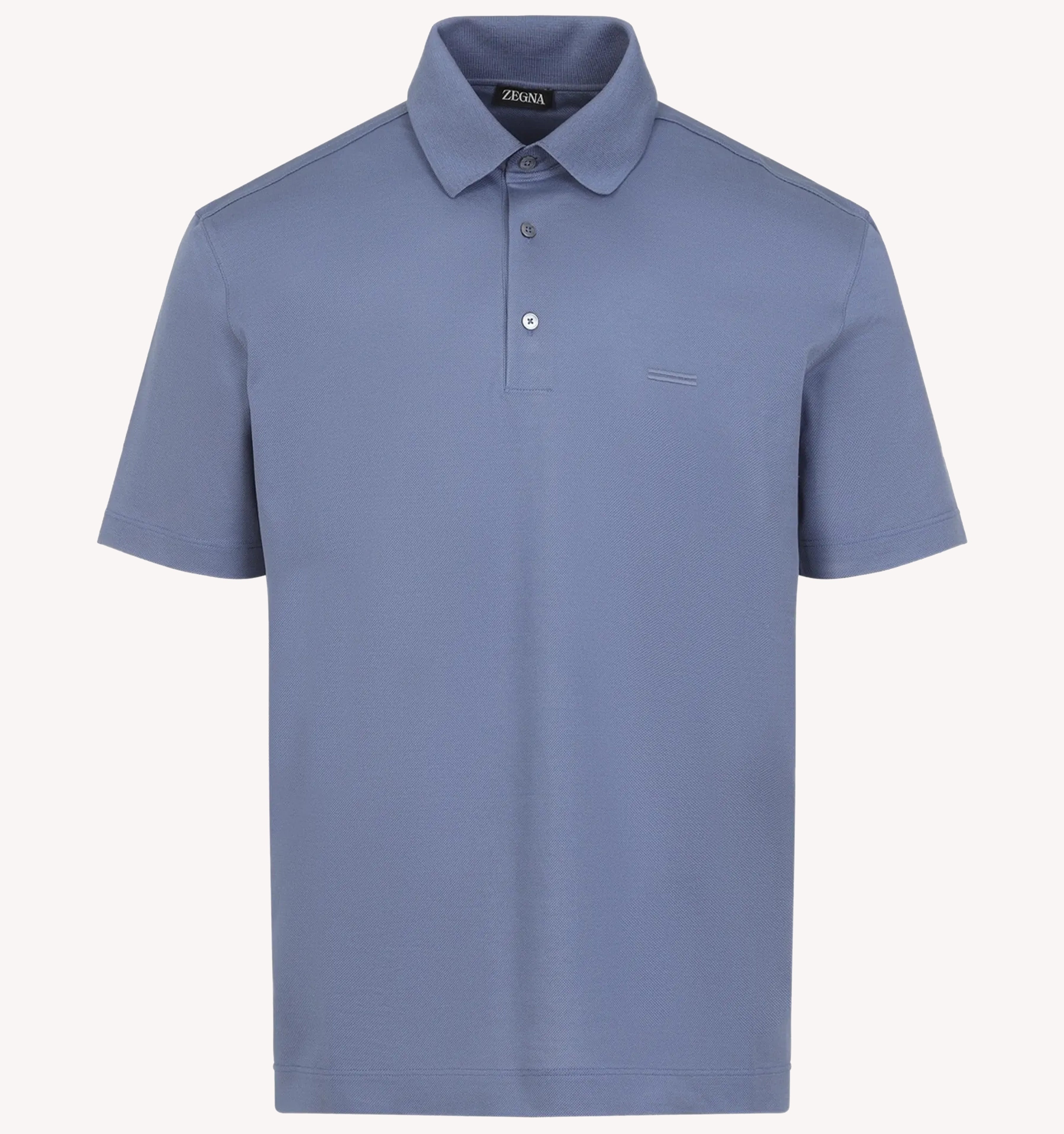 Zegna Piqué Polo in Periwinkle