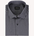 Zegna Check Sport Shirt in Dark Grey