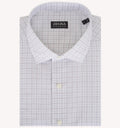 Zegna Windowpane Sport Shirt in Light Grey